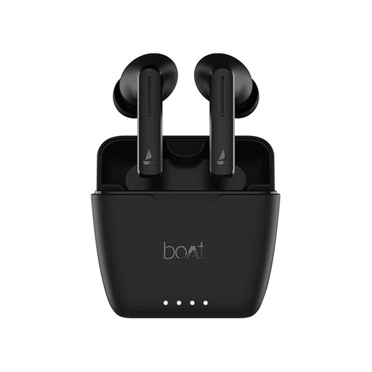 boAt Airdopes 601 ANC with Swipe Controls and 28 Hours Playtime Bluetooth  (Black, In the Ear)