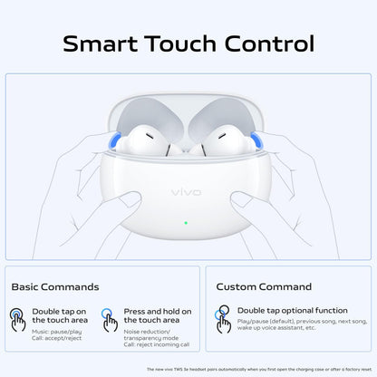 vivo TWS 3e buds up-to 30dB Active Noise Cancellation |up-to 42 Hrs battery life Bluetooth