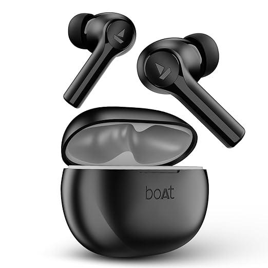 boAt Airdopes Supreme w/ 4 Mics AI ENx Tech, 50 HRS Playback,Multi Point Connectivity Bluetooth  (Classic Black, True Wireless)