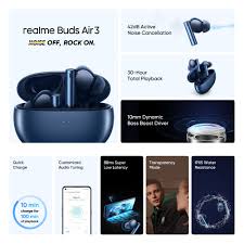 realme Buds Air 3 RMA2105 TWS Earbuds with Active Noise